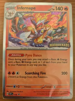 Infernape SV116. Twilight Masquerade Pokemon Prerelease Promo Sealed Cards - Image 1