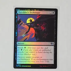 Shredder's Technique 0077 Teenage Mutant Ninja Turtles MTG Foil NM - Image 1