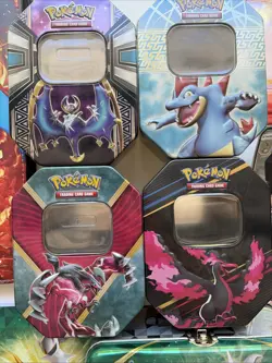 Vintage Pokemon TCG Empty Tins Binders Stickers And More Assorted Lot - Image 4
