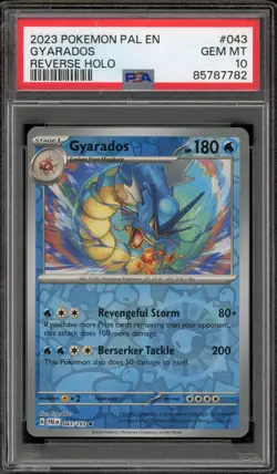 Pokemon Gyarados Paldea Evolved Reverse Holo Rare #043 PSA 10 Gem Mint - Image 1