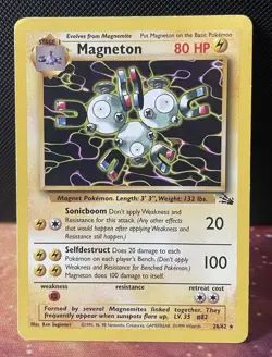 Magneton 26/62 Pokemon TCG Fossil Set Rare WotC - Image 1