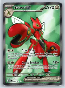 Scizor ex 195/162 Pokemon Temporal Forces Full Art Ultra Rare Holo - Image 1