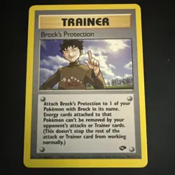 Brock's Protection 101/132 Rare Gym Challenge Pokemon Unlimited Near Mint - Image 1