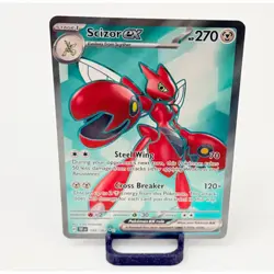NM Pokemon Temporal Forces Scizor EX Ultra Rare Full Art 195 #195/162 - Image 1