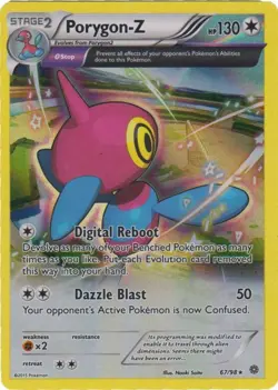 1x Porygon-Z - 67/98 - Holo Rare Heavily Played Pokemon XY-- Ancient Origins - Image 1