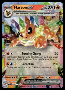 2025 Scarlet & Violet Series - Prismatic Evolutions Flareon ex Double Rare - Image 1