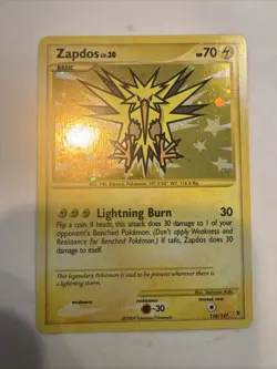 2009 Platinum – Supreme Victors Zapdos Secret Rare #150/147 - Image 1