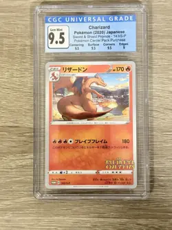 CGC Gem Mint 9.5 Charizard Pokemon Center Pack 143/S-P 2020 - Image 1