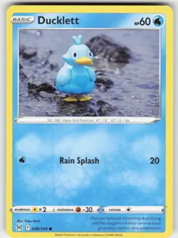 Ducklett 046/196 Common Lost Origin Pokemon Near Mint - Image 1