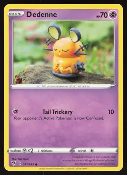 Dedenne 077/185 Common Vivid Voltage Pokemon Near Mint - Image 1