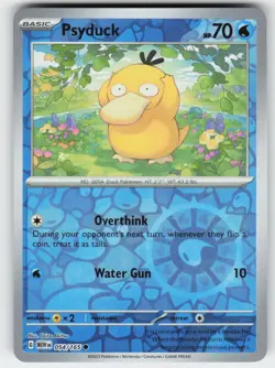 Psyduck 054/165 Common 151 Pokemon Reverse Holo Near Mint - Image 1