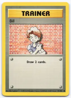 Pokemon TCG Trainer - Bill 91/102 Base Set LP - Image 1
