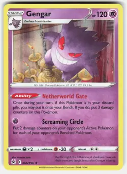 Gengar 066/196 Holo Rare Lost Origin Pokemon Near Mint - Image 1