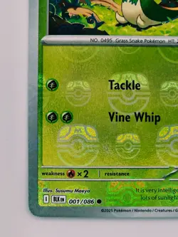 Snivy (Master Ball Pattern) 001/086 Pokemon TCG Black Bolt Holo NM - Image 5