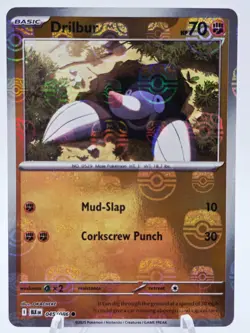 Drilbur (Master Ball Pattern) 045/086 Pokemon TCG Black Bolt Holo NM - Image 1