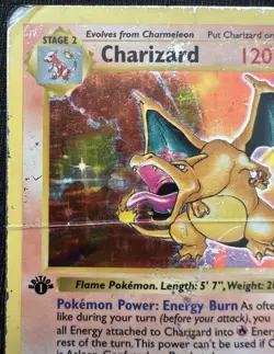 1st Edition Shadowless Charizard Base Set 4/102 Holo 1999 Pokemon - Image 2