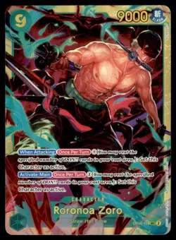 RORONOA ZORO OP06-118 SECRET RARE WINGS OF THE CAPTAIN ONE PIECE FOIL NM/M - Image 1