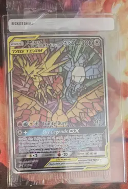 Moltres Zapdos Articuno GX Hidden Fates Pokemon Black Star Promo SM210 Sealed L3 - Image 1
