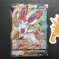 SYLVEON V 2021 Pokemon SWSH07 Evolving Skies Ultra Rare Full Art Holo #183/203 - Image 1