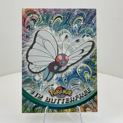 Butterfree #12 Vintage 1999 Topps Pokemon TV Animation Edition Black Label - Image 3