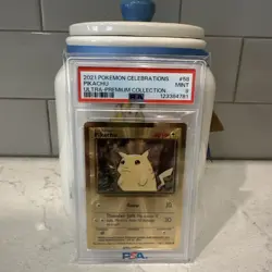 2021 Gold Metal Pikachu Pokemon Celebrations Ultra Premium Collection UPC PSA 9 - Image 1