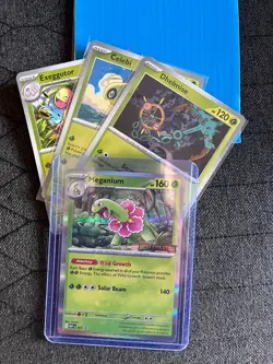 Pokemon TCG Meganium 001 Holo Promo Mega Evolution with Extra MEG holo cards - Image 1