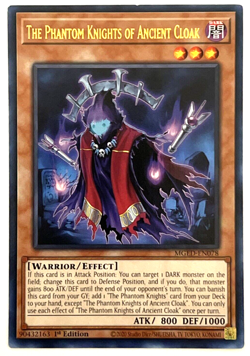 YuGiOh! - The Phantom Knights of Ancient Cloak MGED-EN078 1st Edition Rare - Image 1