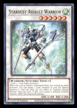 Yugioh Stardust Assault Warrior #LED8-EN053 Legendary Duelists: Synchro Storm LP - Image 1