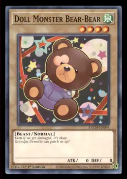 Yugioh Doll Monster Bear-Bear #BACH-EN094 Battle of Chaos LP - Image 1
