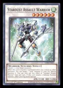 Yugioh Stardust Assault Warrior #LED8-EN053 Legendary Duelists: Synchro Storm LP - Image 1