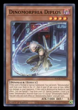 Yugioh Dinomorphia Diplos #BACH-EN010 Battle of Chaos LP - Image 1