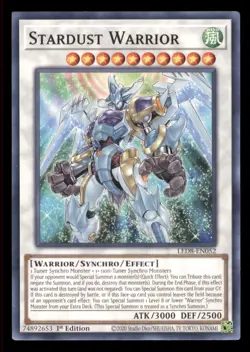 Yugioh Stardust Warrior #LED8-EN052 Legendary Duelists: Synchro Storm LP - Image 1