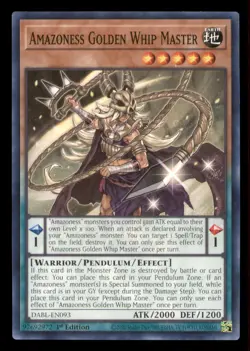 Yugioh Amazoness Golden Whip Master #DABL-EN093 Darkwing Blast LP - Image 1