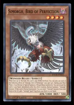 Yugioh Simorgh, Bird of Perfection #BACH-EN023 Battle of Chaos LP - Image 1