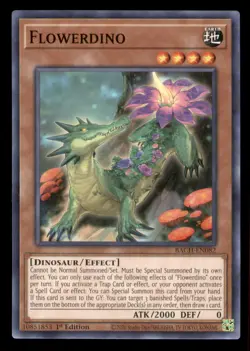 Yugioh Flowerdino #BACH-EN082 Battle of Chaos LP - Image 1
