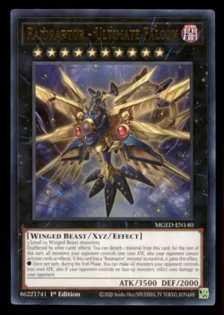 Yugioh Raidraptor - Ultimate Falcon #MGED-EN140 Maximum Gold: El Dorado LP - Image 1