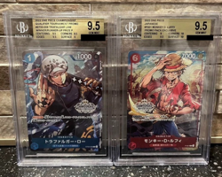 BGS9.5 Trafalgar Law Monkey D Luffy One Piece Card JP ST03-008 P001 GEM MINT Jp - Image 5