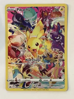 Pikachu 160/159 Crown Zenith Secret Rare Pokemon Card - Near Mint Condition - Image 1