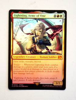 Lightning Army of One Final Fantasy Magic the Gathering Foil Card - Image 1