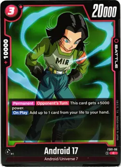 Dragon Ball Super Android 17 FS01-06 Regular Common Card - Image 1