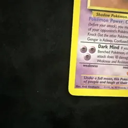 Pokemon TCG: Gengar Fossil Card 20/62 WOTC 1999 Non-Holo NM Condition - Image 5
