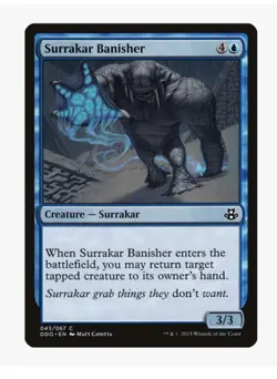 MTG Surrakar Banisher #43 DDO Magic Card in Protective Sleeve - Image 1