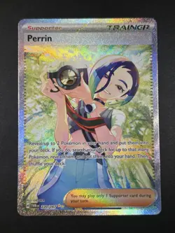 Pokemon TCG Trainer Perrin Special Illustration Card 220/167 Twilight Masquerade - Image 1