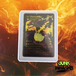 Charizard VMAX Gold/Black Foil Pokemon Card #43 Fan Art HP 330 - LOW GRADE - Image 1