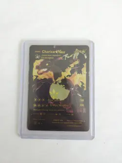 Charizard VMAX Gold/Black Foil Pokemon Card #43 Fan Art HP 330 - LOW GRADE - Image 2