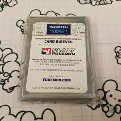 WCS Washington DC 65 Count Deck Shield Pokemon Card Sleeves Limited Edition - Image 2