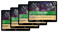 Disney Lorcana Ursula's Garden Full of the Unfortunate x 4 Rare - Plus Free Card - Image 1