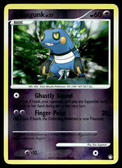 Croagunk 78/123 Pokemon Card Mysterious Treasures Common 60 HP Rev Holo LP RQ - Image 1