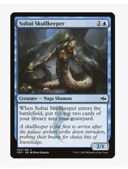 MTG Sultai Skullkeeper #53 Fate Reforged (FRF) Magic Card in Protective Sleeve - Image 1