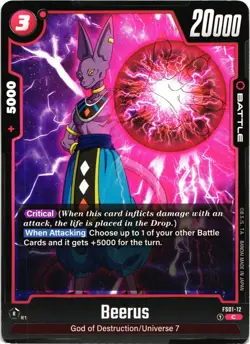 Dragon Ball Super Beerus FS01-012 Regular Common Card - Image 1